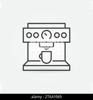 Coffee Machine-Kontur-Vektorkonzept-Symbol oder Designelement Stock Vektor