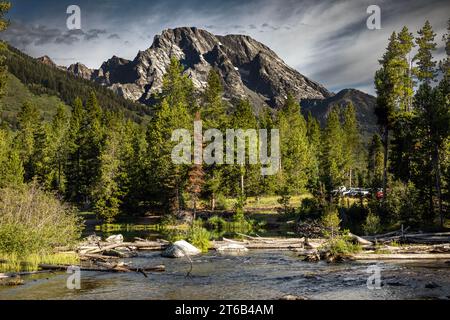 WY05689-00...WYOMING - Flusslauf unterhalb des String Lake im Grand Teton National Park. Stockfoto