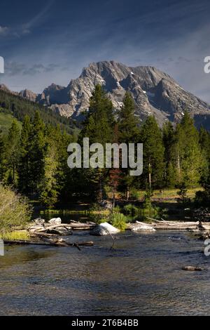 WY05690-00...WYOMING - Flusslauf unterhalb des String Lake im Grand Teton National Park. Stockfoto