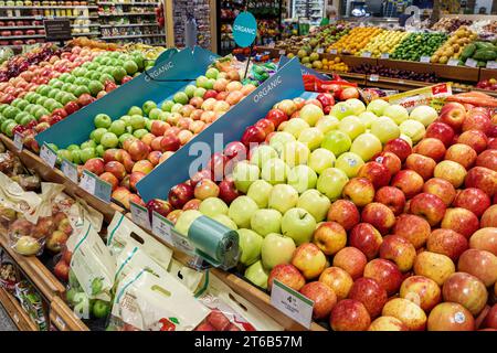 Miami Beach Florida, Publix Lebensmittelgeschäft Supermarkt, innen innen innen drinnen, Regale Verkauf Display, Lebensmittelmarkt Marktplatz, Geschäft, Gang, Produkte Stockfoto