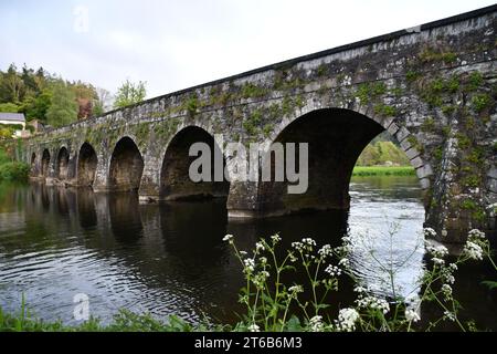 Brücke über den Fluss Nore in Inistioge Stockfoto