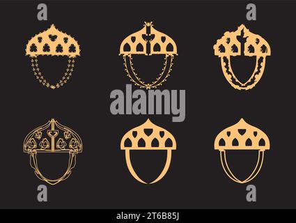 Logo-Design für Real State Agency, die Häuser in Städten verkauft, die von Hügeln umgeben sind Stock Vektor