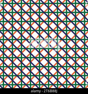 Abstraktes einfaches geometrisches Vektor-nahtloses Muster mit Goldlinienstruktur auf weißem Hintergrund. Abstraktes Geometrisches Muster. Stock Vektor