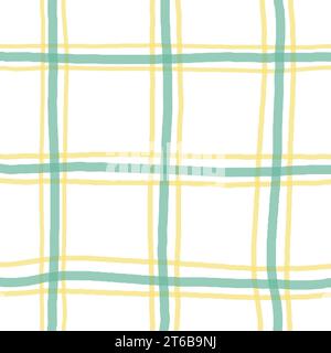 Zartes Cottagecore niedliches Karomuster Vektormuster. Homestead Bouquet. Bauernhaus-Hintergrund mit Chintz-Gartendruck Stock Vektor