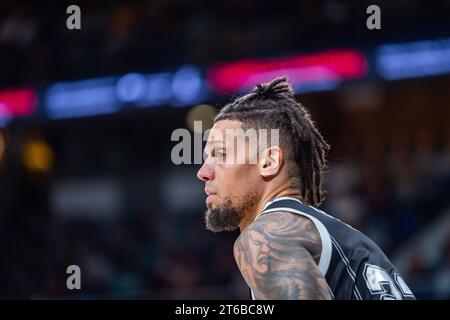 Madrid, Spanien. November 2023. Daniel Hackett von Virtus Bologna während des Euroleague-Spiels 2022/23 zwischen Real Madrid und Virtus Bologna im Wizink Center in Madrid, Spanien. Quelle: Unabhängige Fotoagentur/Alamy Live News Stockfoto