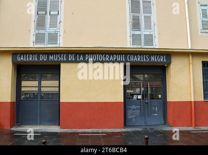 Galerie du Musee de la Photographie Charles Negre in einem Gebäude aus den 1930er Jahren in Nizza Stockfoto