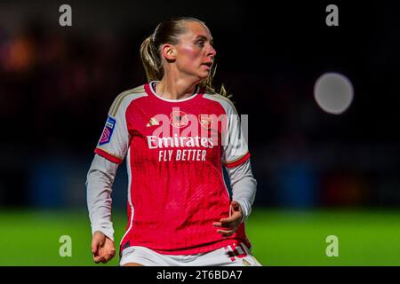 Borehamwood, Großbritannien. November 2023. Noelle Maritz (16 Arsenal) beim FA Women's Continental Tyres League Cup Spiel zwischen Arsenal und Bristol City im Meadow Park, Borehamwood am Donnerstag, den 9. November 2023. (Foto: Kevin Hodgson | MI News) Credit: MI News & Sport /Alamy Live News Stockfoto