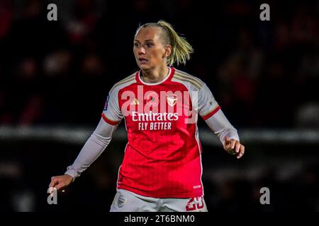 Borehamwood, Großbritannien. November 2023. Stina Blackstenius (25 Arsenal) beim FA Women's Continental Tyres League Cup Spiel zwischen Arsenal und Bristol City im Meadow Park, Borehamwood am Donnerstag, den 9. November 2023. (Foto: Kevin Hodgson | MI News) Credit: MI News & Sport /Alamy Live News Stockfoto