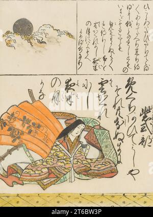 Murasaki Shikibu, c1670. Aus hundert Gedichten von hundert Dichtern. Stockfoto