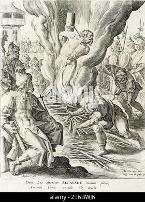 Eleazer wurde 1591 von Antiochus getötet. Von Triumphus Martyrum, Teller 12. Stockfoto