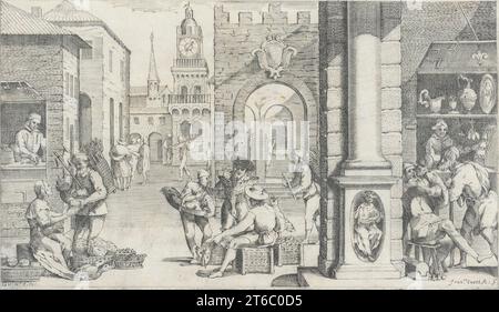 Handwerke in Bologna, 1640. Platte 8. Stockfoto