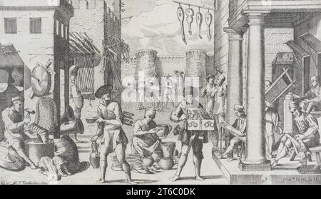 Handwerke in Bologna, 1640. Platte 10. Stockfoto