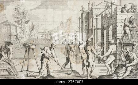 Handwerke in Bologna, 1640. Platte 5. Stockfoto