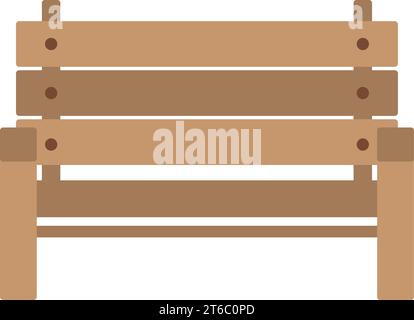Isolierte hölzerne Parkbank Icon Vektor Stock Vektor