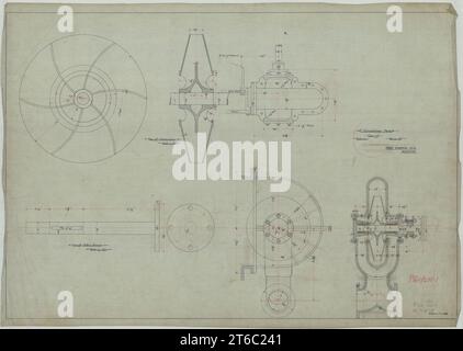 USS Annapolis (PG-10) - 8'' Umwälzpumpe Stockfoto