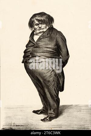 Docteur Prunelle, 1833. Karikatur von Cl&#xe9;ment Fran&#xe7;ois Victor Gabriel Prunelle (1774–1853), französischer Arzt und Bürgermeister von Lyon. Ausgabe: Impression sur blanc. Stockfoto