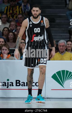 Cordinier Isaia von Bologna während des Turkish Airlines EuroLeague Spiels zwischen Real Madrid und Virtus Segafredo Bologna im Wizink Center in Novem Stockfoto