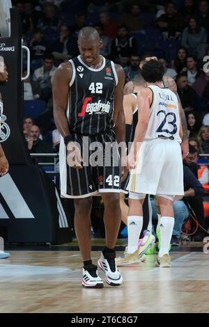 Dunston Bryant aus Bologna während des Turkish Airlines EuroLeague Spiels zwischen Real Madrid und Virtus Segafredo Bologna im Wizink Center am November Stockfoto