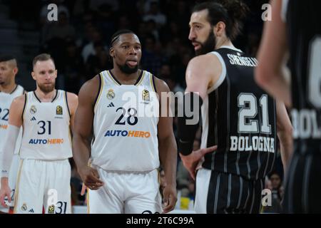 Guerschon Yabusele von Real Madrid während des Turkish Airlines EuroLeague Spiels zwischen Real Madrid und Virtus Segafredo Bologna im Wizink Center ON Stockfoto