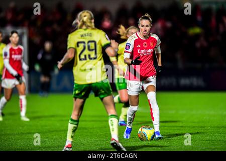 Borehamwood, Großbritannien. November 2023. Vivianne Miedema (11 Arsenal) tritt beim FA Women's Continental Tyres League Cup Spiel zwischen Arsenal und Bristol City im Meadow Park, Borehamwood, am Donnerstag, den 9. November 2023 an. (Foto: Kevin Hodgson | MI News) Credit: MI News & Sport /Alamy Live News Stockfoto