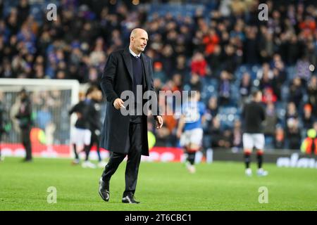 November 23. Glasgow Großbritannien. Im vierten Spiel der Rangers in der UEFA League Gruppe C spielten sie Sparta Prag im Ibrox Stadium in Glasgow, Schottland. Vor dem Spiel hatten beide Teams 3 Spiele gespielt und beide haben jeweils 4 Punkte. Quelle: Findlay/Alamy Live News Stockfoto