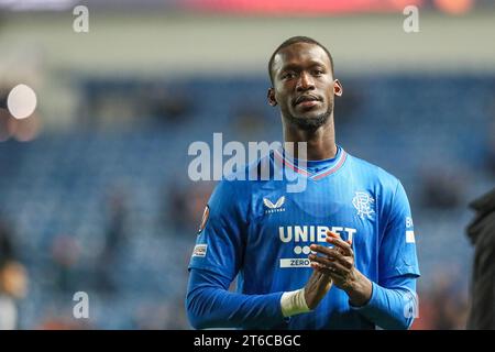 November 23. Glasgow Großbritannien. Im vierten Spiel der Rangers in der UEFA League Gruppe C spielten sie Sparta Prag im Ibrox Stadium in Glasgow, Schottland. Vor dem Spiel hatten beide Teams 3 Spiele gespielt und beide haben jeweils 4 Punkte. Quelle: Findlay/Alamy Live News Stockfoto