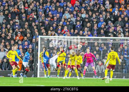 November 23. Glasgow Großbritannien. Im vierten Spiel der Rangers in der UEFA League Gruppe C spielten sie Sparta Prag im Ibrox Stadium in Glasgow, Schottland. Vor dem Spiel hatten beide Teams 3 Spiele gespielt und beide haben jeweils 4 Punkte. Quelle: Findlay/Alamy Live News Stockfoto