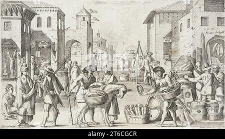 Handwerke in Bologna, 1640. Platte: Platte 7. Stockfoto