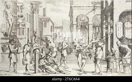 Handwerke in Bologna, 1640. Platte: Platte 12. Stockfoto