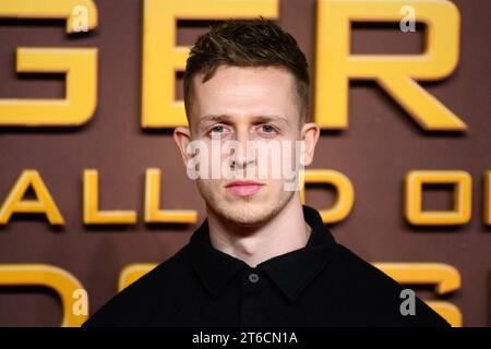 London, Großbritannien. 9. November 2023. George Somner besuchte die Weltpremiere der Hunger Games: The Ballad of Songbirds & Snakes im BFI Imax Cinema in London. Das Foto sollte lauten: Matt Crossick/Alamy Live News Stockfoto
