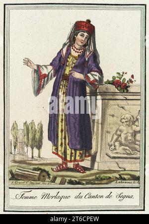 Kostüme de Diff&#xe9;Miete zahlt, 'Femme Morlaque du Canton de Segna', c1797. Stockfoto