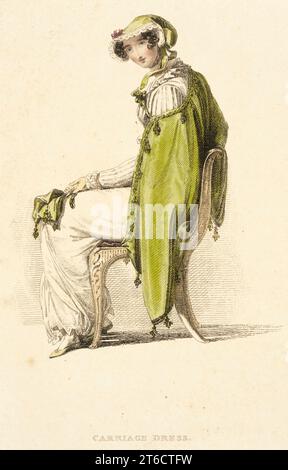 Modeplatte (Carriage Dress), 1813. Stockfoto