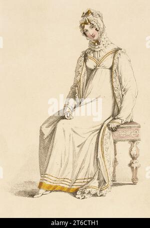 Modeteller (Morgenkleid), 1817. Stockfoto