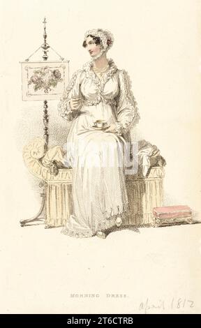 Modeteller (Morgenkleid), 1814. Stockfoto