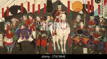 Helden des Shimazu-Clans, 1877. Stockfoto