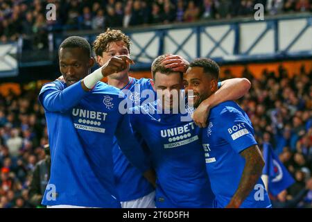 November 23. Glasgow Großbritannien. Im vierten Spiel der Rangers in der UEFA League Gruppe C spielten sie Sparta Prag im Ibrox Stadium in Glasgow, Schottland. Vor dem Spiel hatten beide Teams 3 Spiele gespielt und beide haben jeweils 4 Punkte. Quelle: Findlay/Alamy Live News Stockfoto