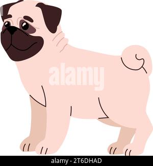 Hunderasse Bulldogge Stock Vektor