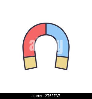 Farbiges Symbol oder Designelement für Magnetvektorkonzept Stock Vektor