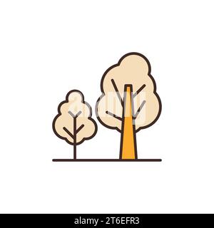 Farbiges Symbol oder Logo-Element für Baumvektorkonzept Stock Vektor