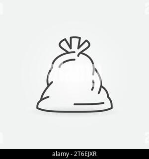 Papierkorb Vektor dünne Linie Müllcontainer Konzept Symbol oder Design Element Stock Vektor