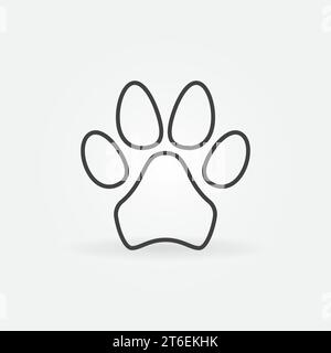 Tier PET Foot Markieren Sie das Symbol für ein lineares Vektorkonzept oder das Logo-Element Stock Vektor