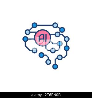 KI Brain Creative icon - Vektor Künstliche Intelligenz Konzept modernes Symbol - Seitenansicht Stock Vektor