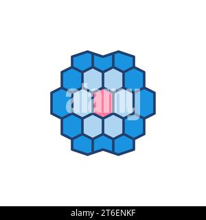 Künstliche Intelligenz KI-Hirnvektorkonzept farbiges Symbol oder Designelement Stock Vektor