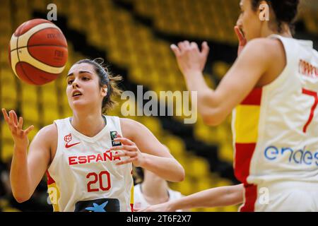 Split, Kroatien. November 2023. Paula Ginzo aus Spanien, die am 9. November 2023 in der Gripe Sporthalle die FIBA Women's EuroBasket 2025 Qulifiers Gruppe ausgrub, Ein Spiel der 1. Runde zwischen Kroatien und Spanien. In Split, Kroatien. Foto: Zvonimir Barisin/PIXSELL Credit: Pixsell/Alamy Live News Stockfoto