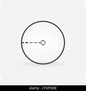 Radius eines Kreisvektorkonzepts lineares Symbol oder Symbol Stock Vektor
