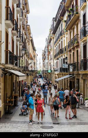 Gasse im historischen Zentrum, San Sebastian, Donostia, Baskenland, Nordspanien, Spanien Stockfoto