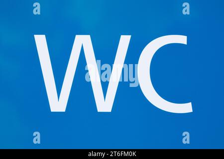 Zeichen für WC Stockfoto