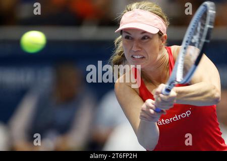 Tennisspielerin Danielle Collins (USA) im Finale des Billie Jean King Cup 2023, dem Spiel der Tennisweltmeisterschaften der Frauen Stockfoto