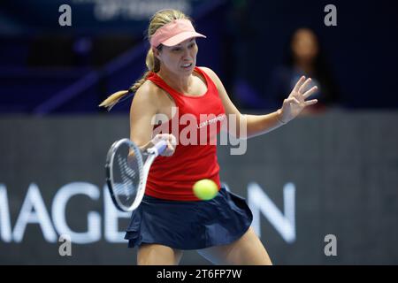 Tennisspielerin Danielle Collins (USA) im Finale des Billie Jean King Cup 2023, dem Spiel der Tennisweltmeisterschaften der Frauen Stockfoto