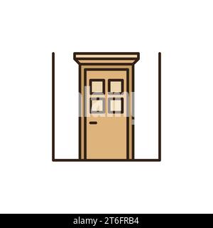 Türkonzept farbiges minimales Vektorsymbol oder -Symbol Stock Vektor